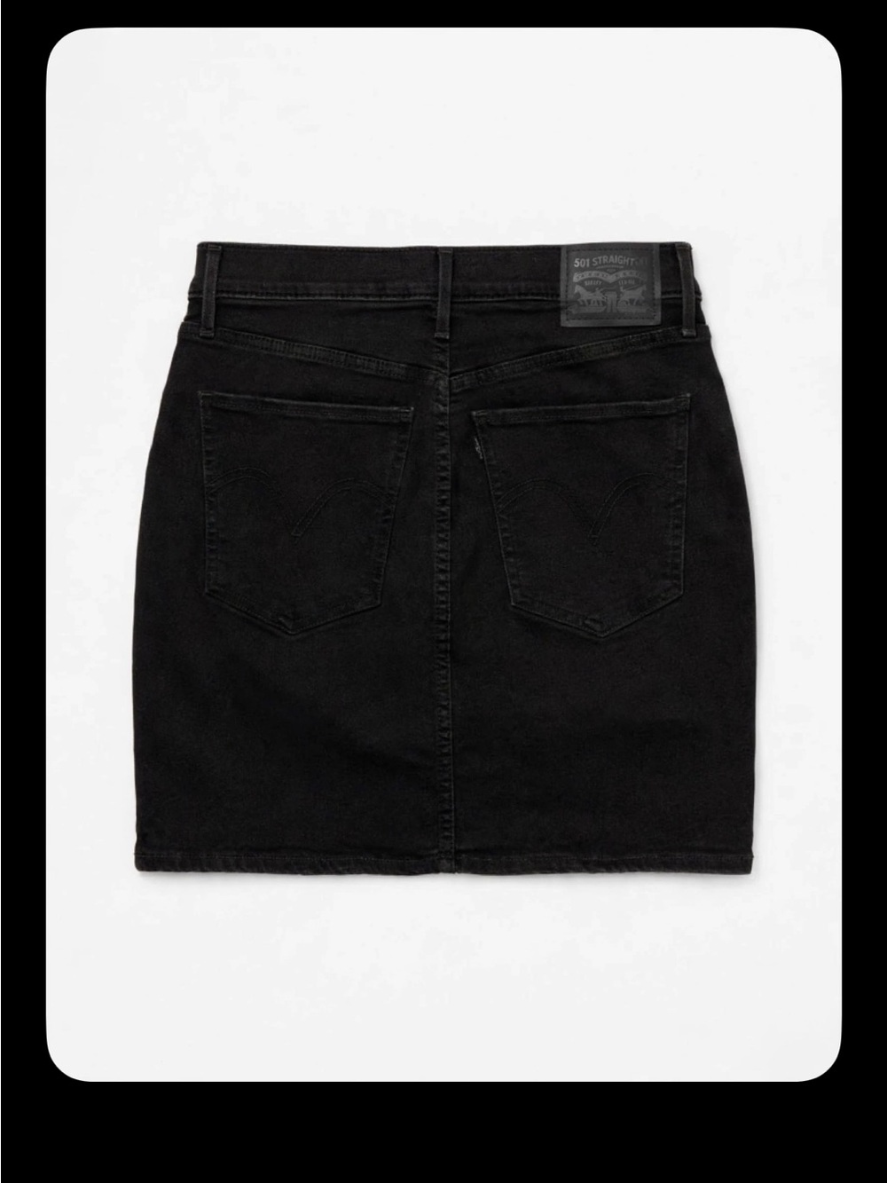 Jupe en denim noir Levi’s Mile High Skirt - Size 28 / W28 - Picture 2 of 3